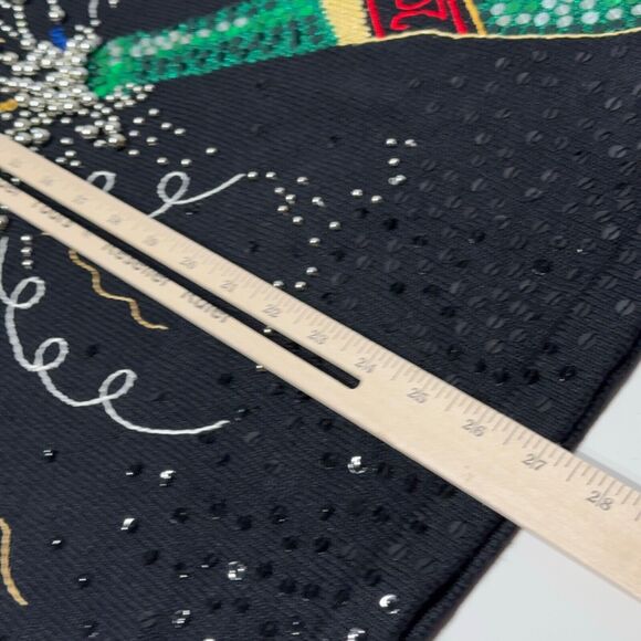 VTG Y2K Susan Bristol Hand Embroidered New Year’s Eve Party Sweater Women Size M - Picture 12 of 12